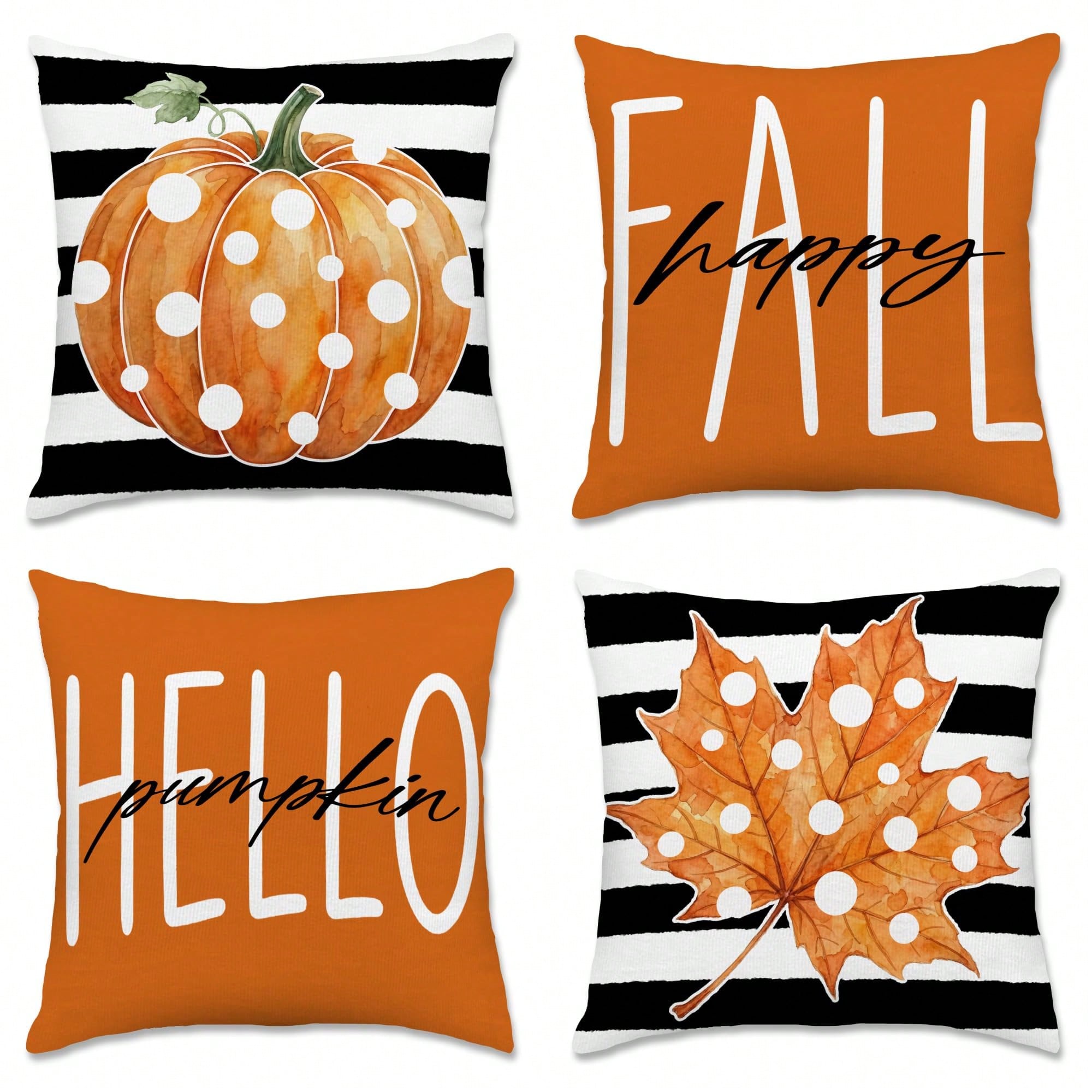 Pillow Insert 18X18 - 4 Pcs Fall Pillow Cases 18x18