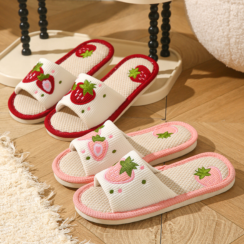 Strawberry Linen Women Slipper - Home Textile review and price