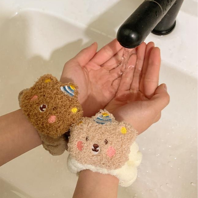 1Pair Cartoon Bear Face Wash H - Home Textiles Face Towel review and price